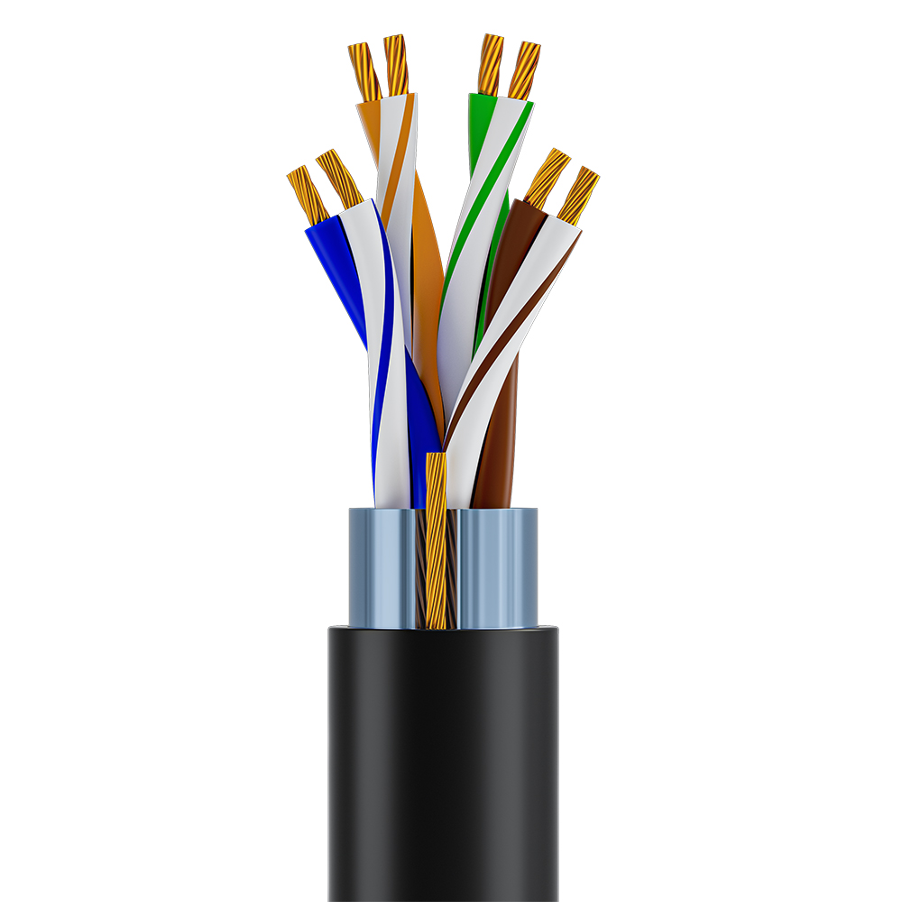Патч-кордный кабель F/UTP Cat.5e Stranded для гибкого применения, черный