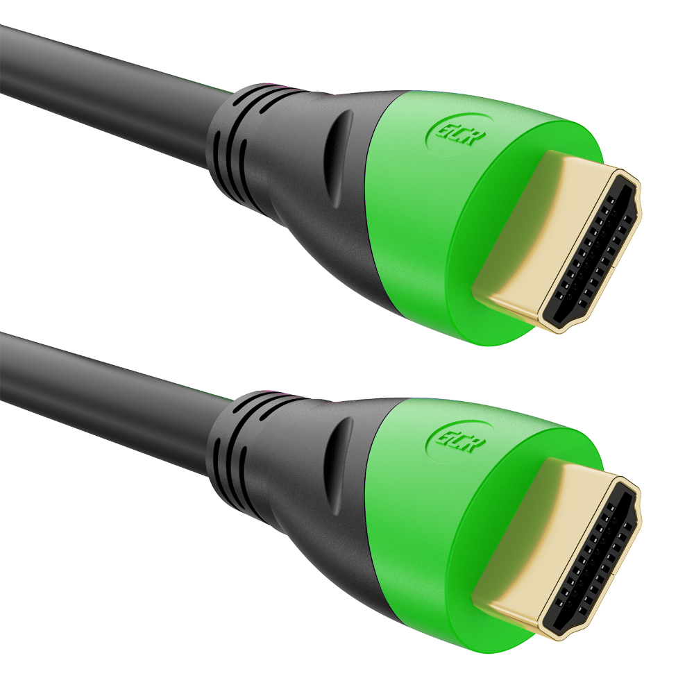 Кабель HDMI UHD 4K для монитора телевизора PS4 24K GOLD черно-зеленый