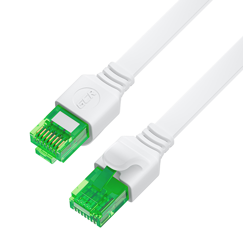 Высокотехнологичный и ультратонкий сетевой LAN патч-корд RJ-45 6ой категории, белый