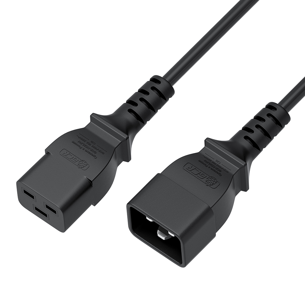 3*1.0mm Кабель питания евровилка угловая Schuko - С19