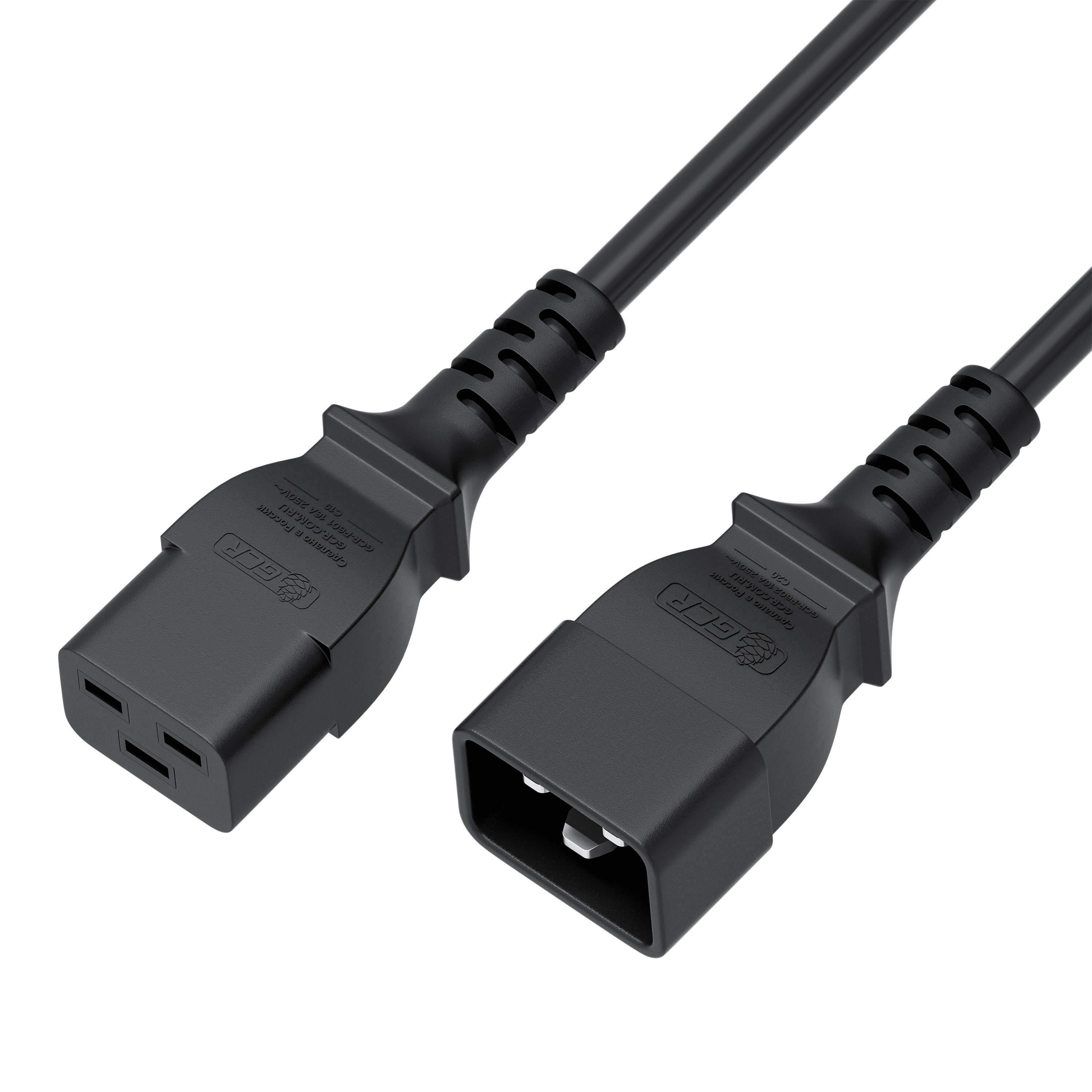 3*1.5mm Кабель питания евровилка угловая Schuko - С19