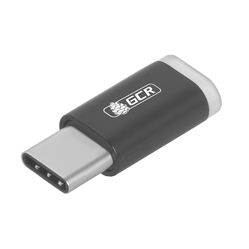 Переходник Type C на Micro USB, цвет: черный