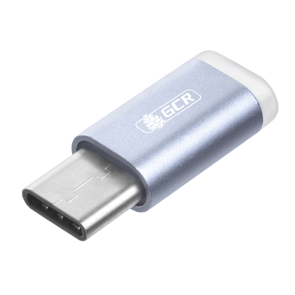 Переходник Type C на Micro USB, цвет: серебристый