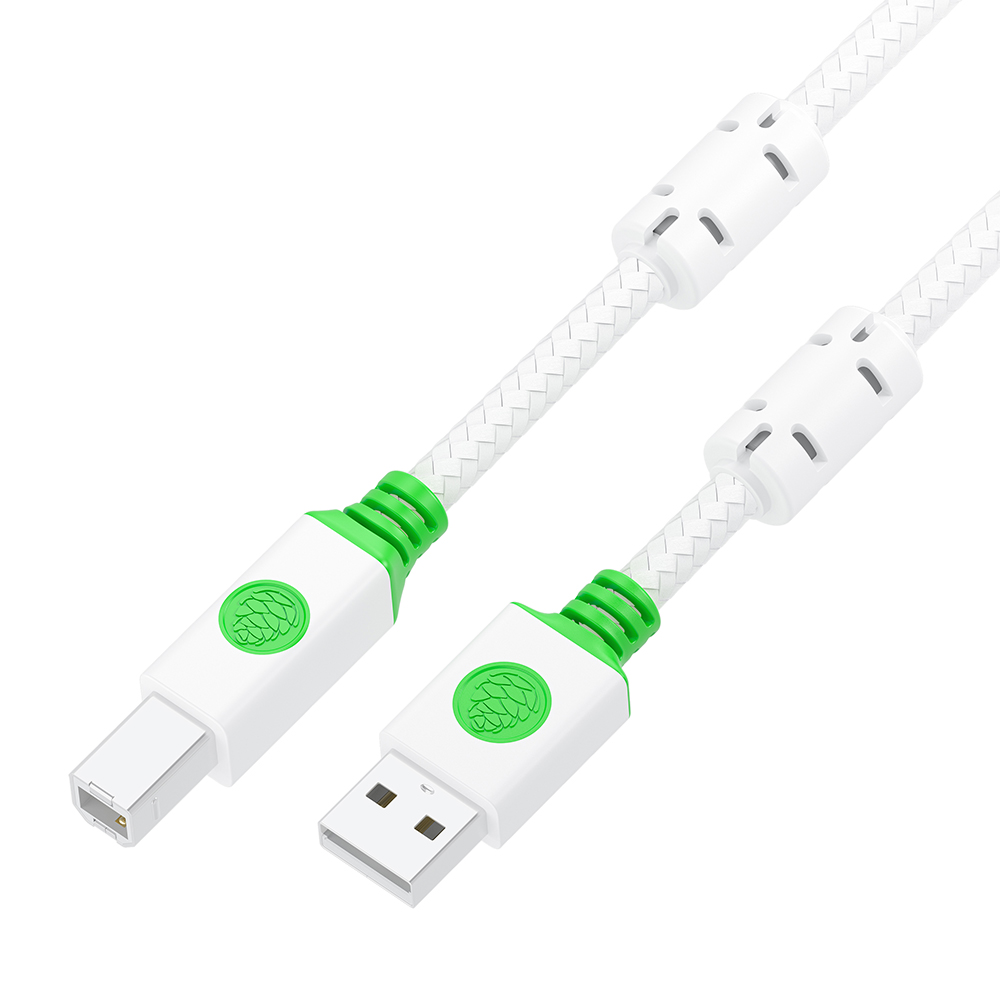 Кабель Premium USB 2.0 AM/BM нейлон белый