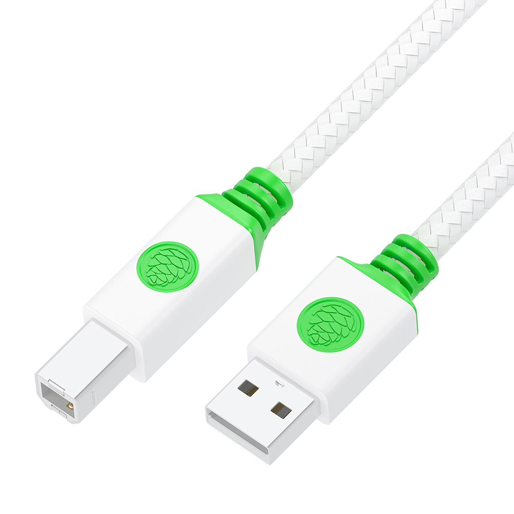 Кабель Premium USB 2.0 AM/BM нейлон белый