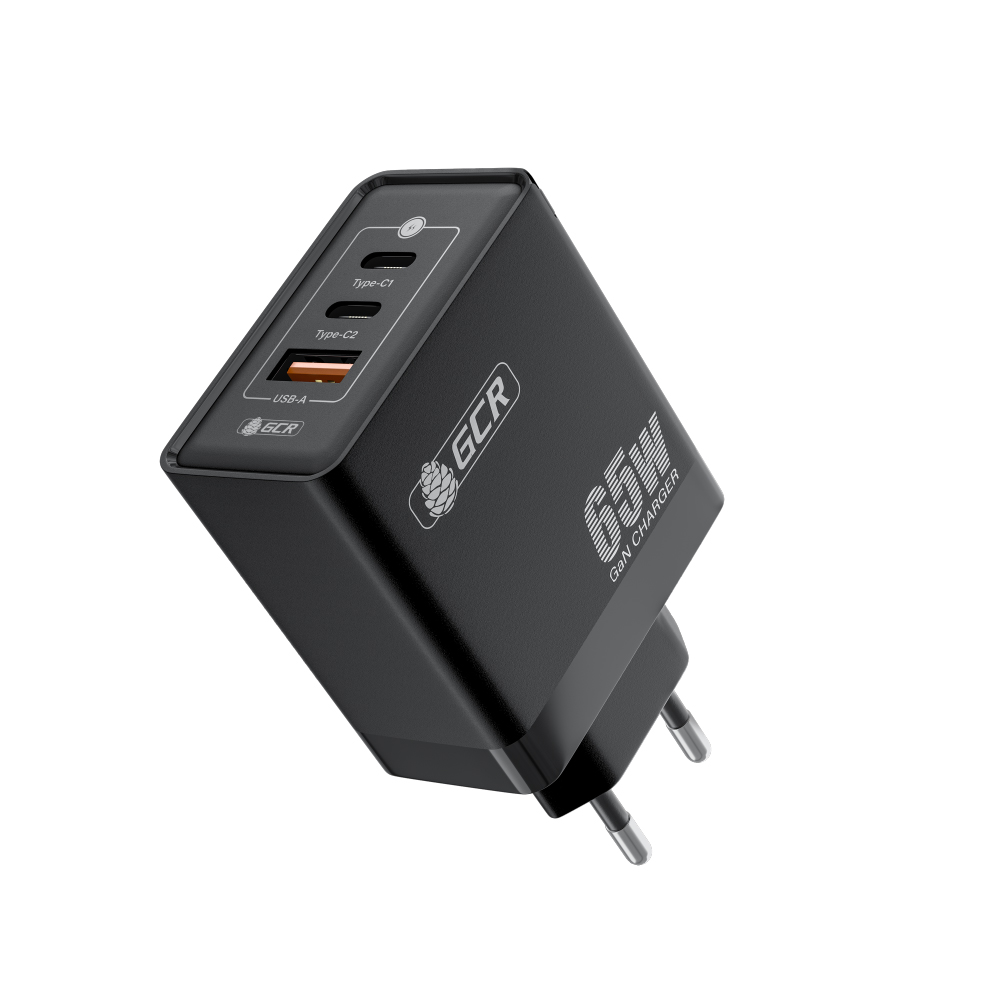 Сетевое зарядное устройство 3в1 GaNInfinity Charger 65W 1 USB QC + 2 Type-C PD