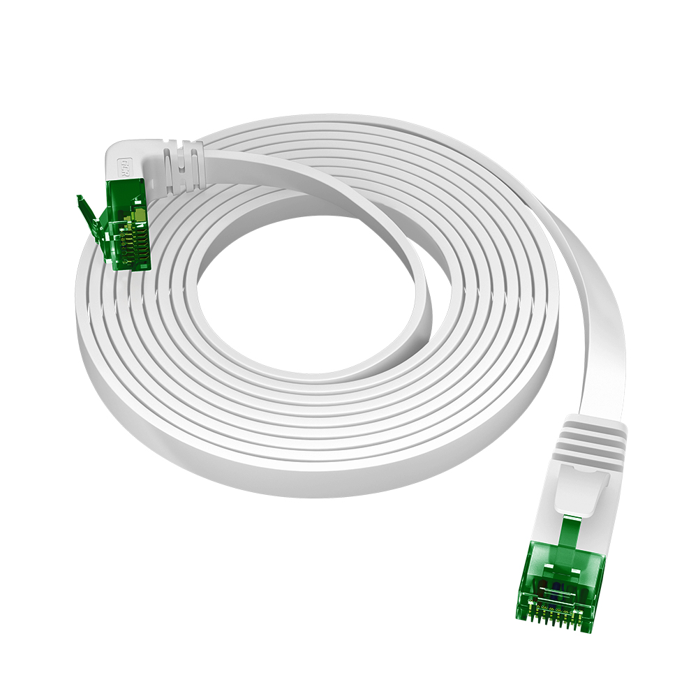 Патч-корд PROF плоский UTP медь кат.6 нижний угол ethernet high speed 10 Гбит/с RJ45 T568B
