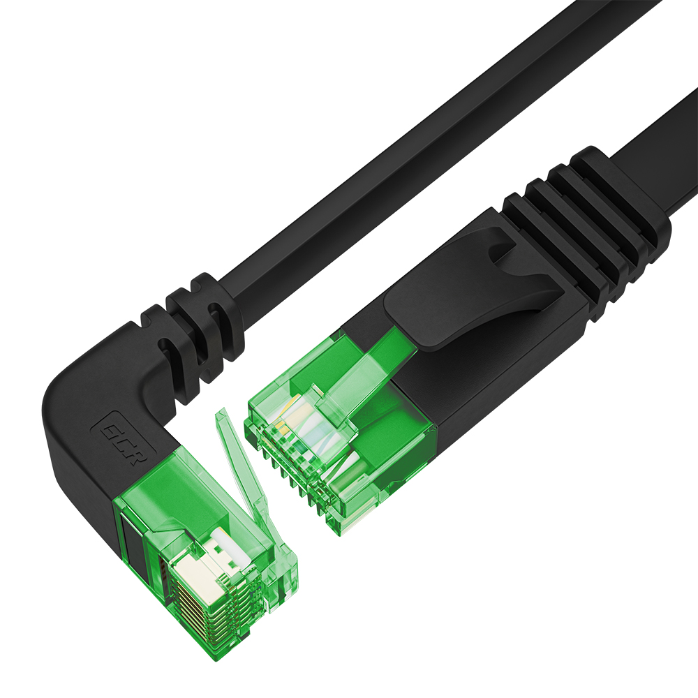 Патч-корд PROF плоский UTP медь кат.6 верхний угол ethernet high speed 10 Гбит/с RJ45 T568B