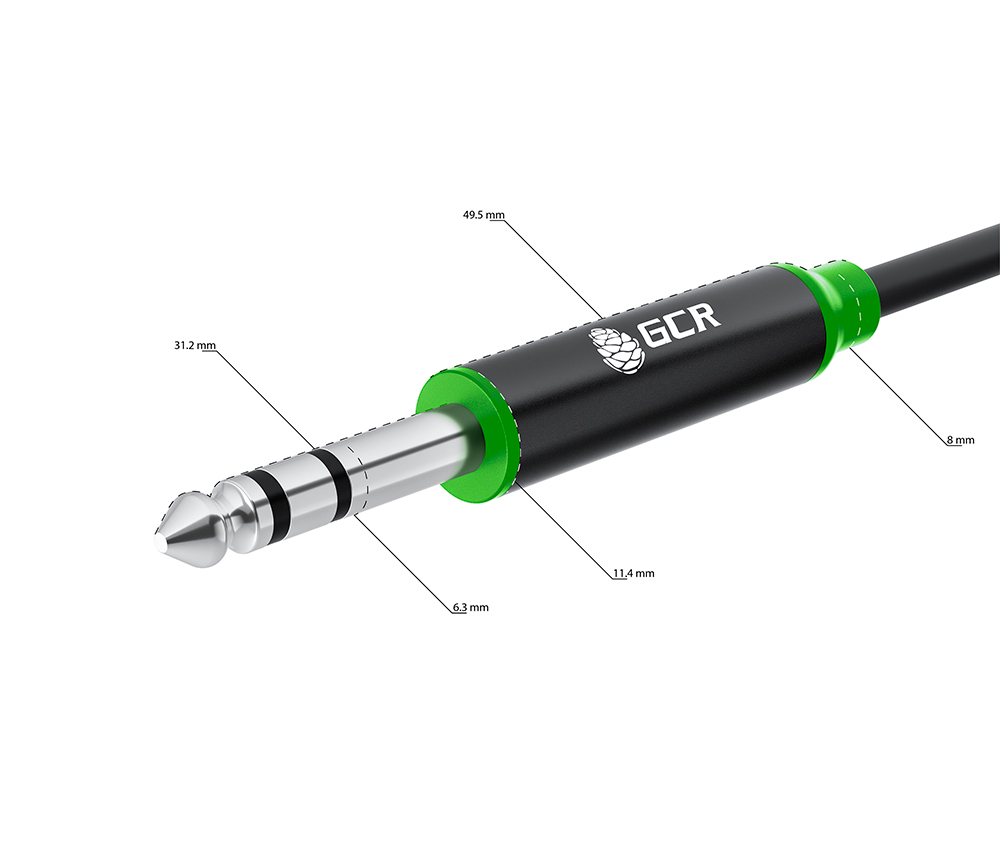 Кабель аудио jack 6,35mm / mini jack 3,5mm M/M STEREO AL корпус
