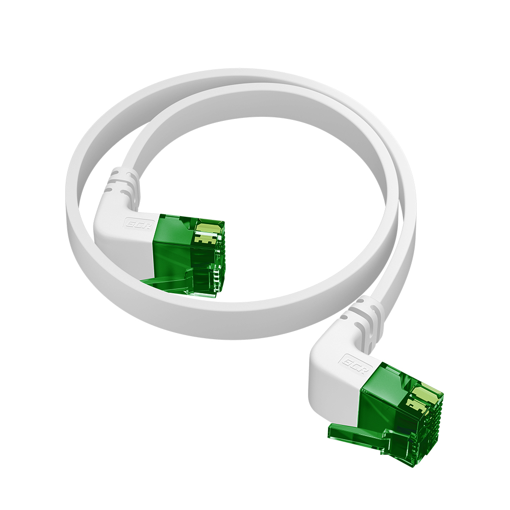 Патч-корд PROF плоский UTP медь кат.6 нижний/нижний угол ethernet high speed 10 Гбит/с RJ45 T568B