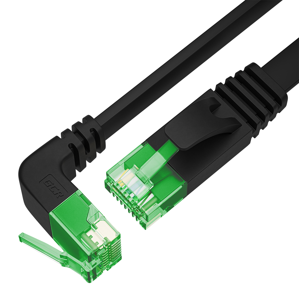 Патч-корд PROF плоский UTP медь кат.6 нижний угол ethernet high speed 10 Гбит/с RJ45 T568B