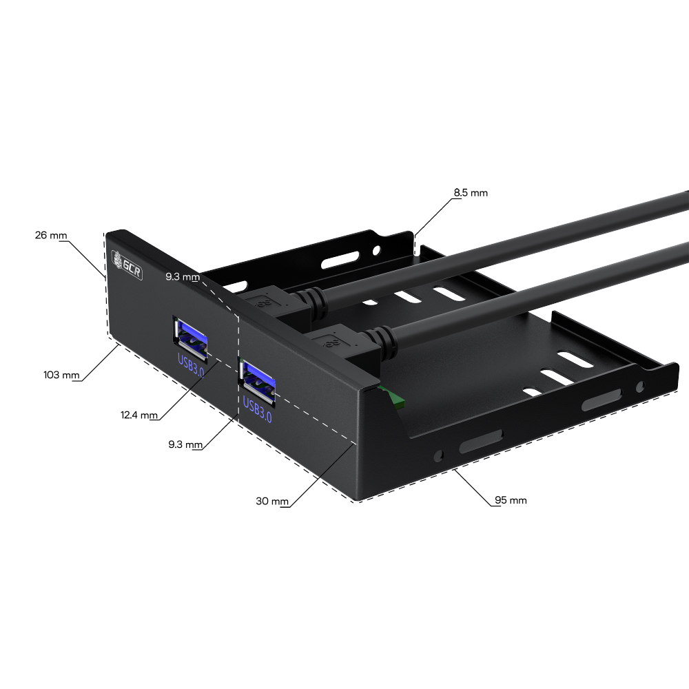 Планка в корпус USB 3.0 1 порт 20 pin на 2 внешних порта
