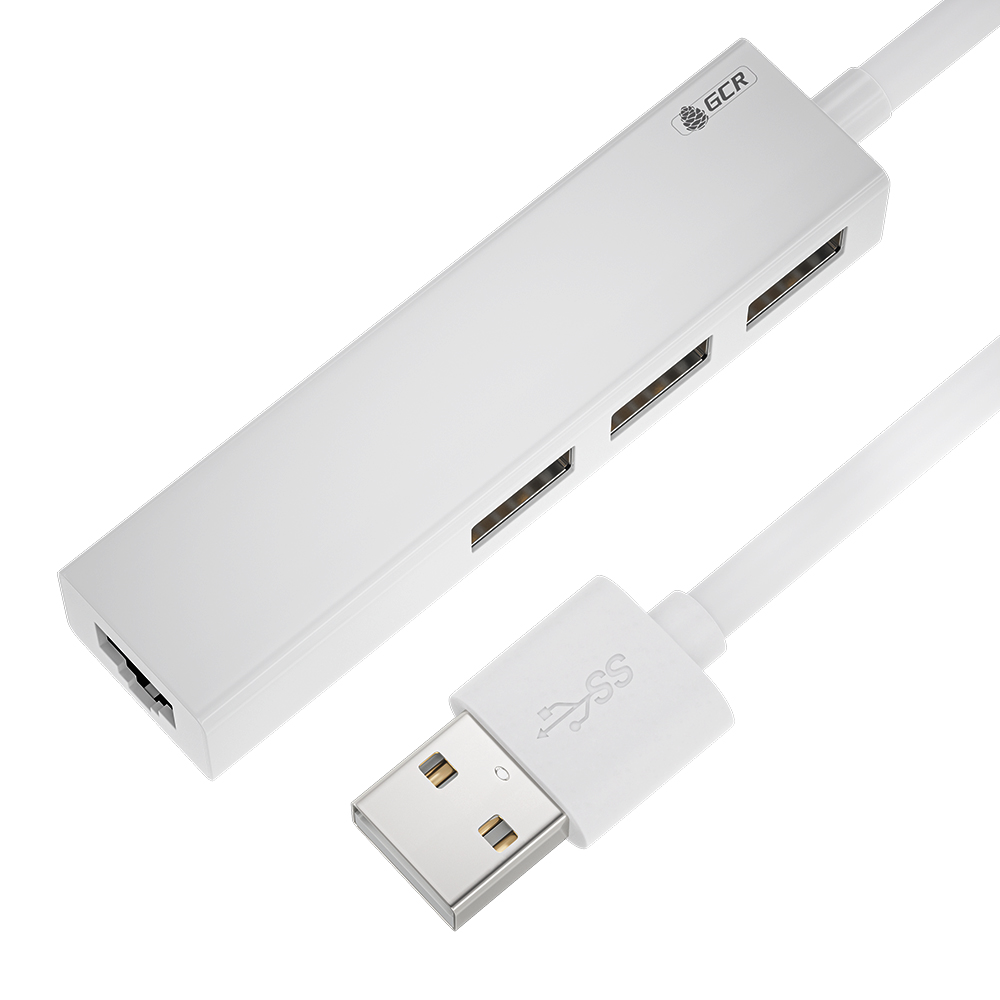 Разветвитель USB 2.0  Хаб на 3 порта + 10/100Mbps Ethernet Network 
