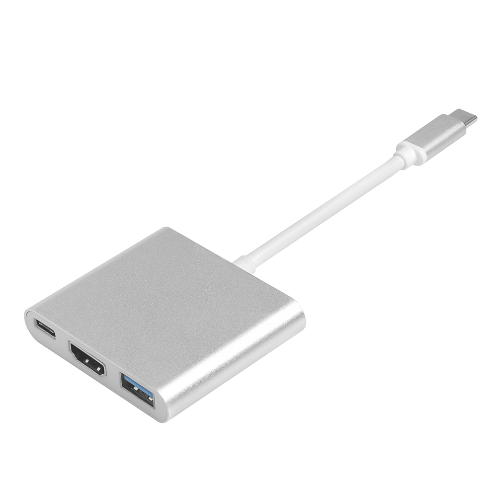 Адаптер-переходник USB Type C в HDMI + USB 3.0 + Type C