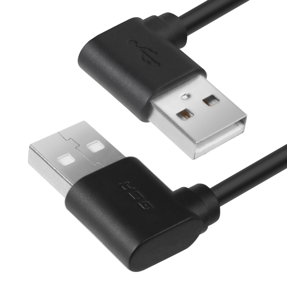 Кабель USB 2.0 AM угловой левый /AM угловой левый