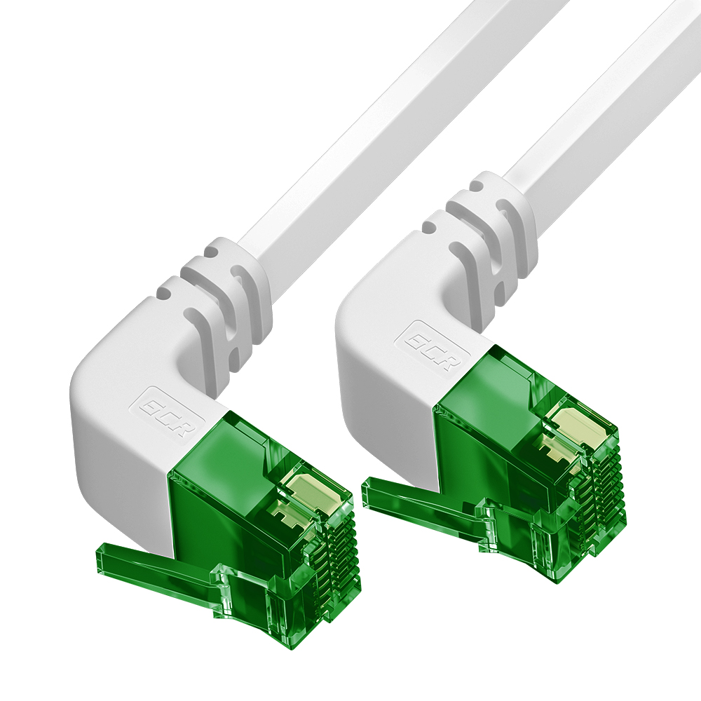 Патч-корд PROF плоский UTP медь кат.6 нижний/нижний угол ethernet high speed 10 Гбит/с RJ45 T568B