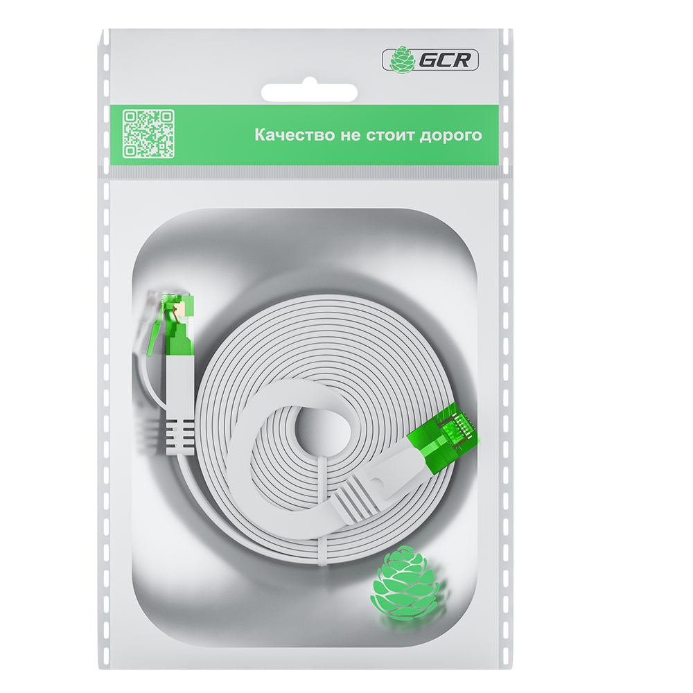 Патч-корд PROF плоский UTP медь кат.6, T568B