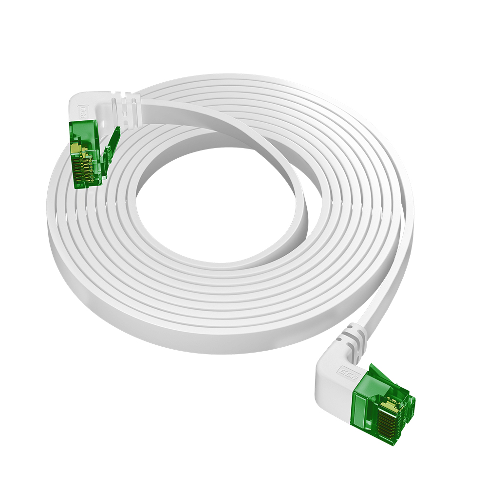 Патч-корд PROF плоский UTP медь кат.6 верхний/верхний угол ethernet high speed 10 Гбит/с RJ45 T568B