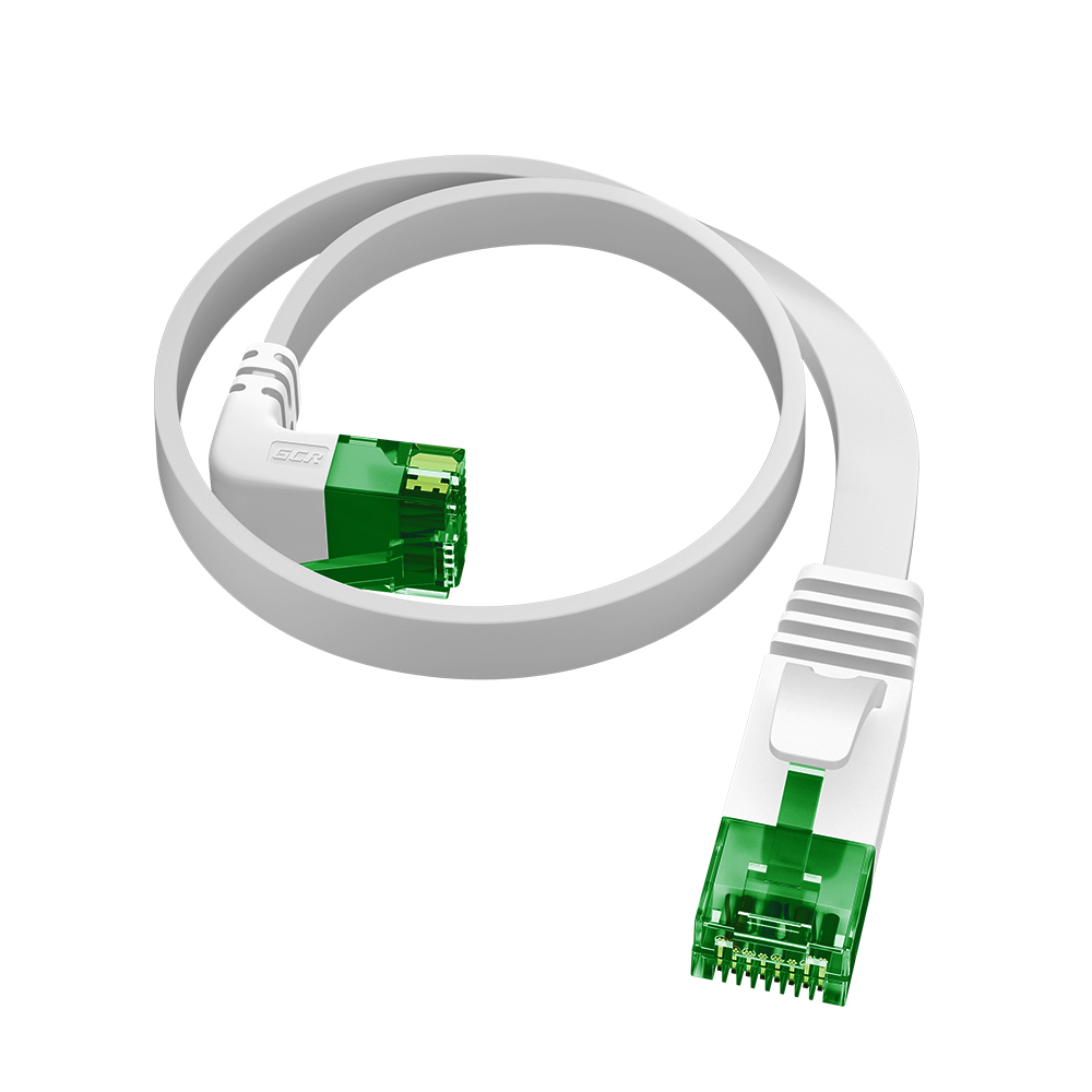Патч-корд PROF плоский UTP медь кат.6 нижний угол ethernet high speed 10 Гбит/с RJ45 T568B