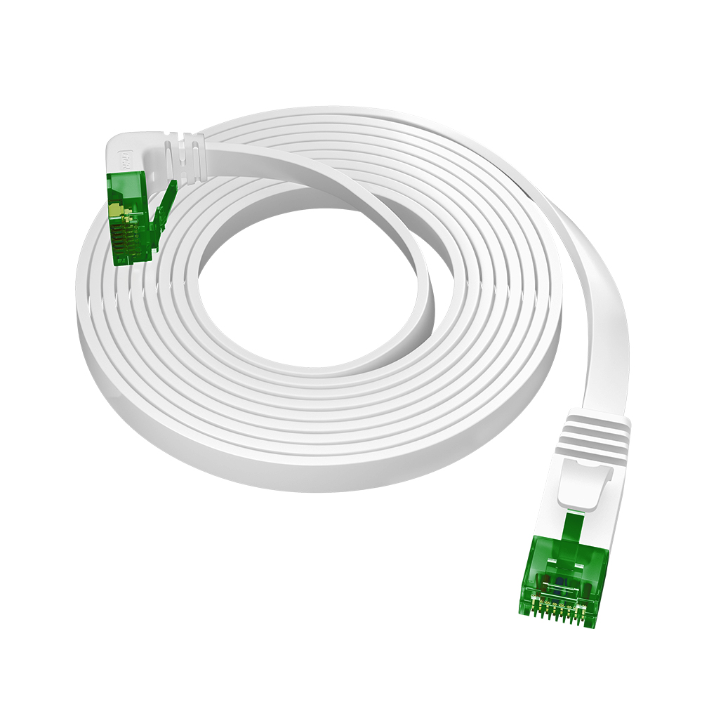 Патч-корд PROF плоский UTP медь кат.6 верхний угол ethernet high speed 10 Гбит/с RJ45 T568B