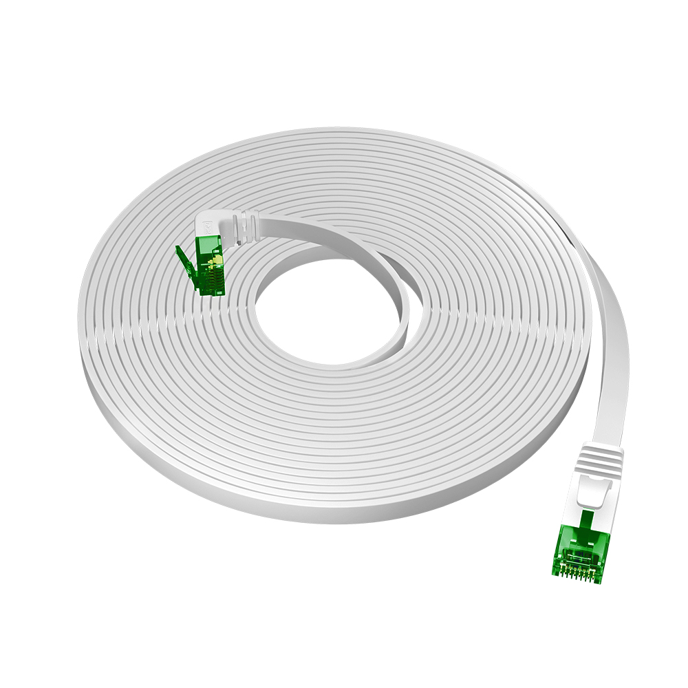 Патч-корд PROF плоский UTP медь кат.6 нижний угол ethernet high speed 10 Гбит/с RJ45 T568B