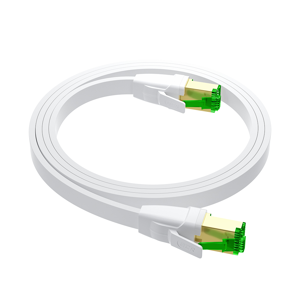 Патч-корд LSZH PROF FTP кат.8 ethernet RJ45 30 AWG литой плоский экранированные коннекторы