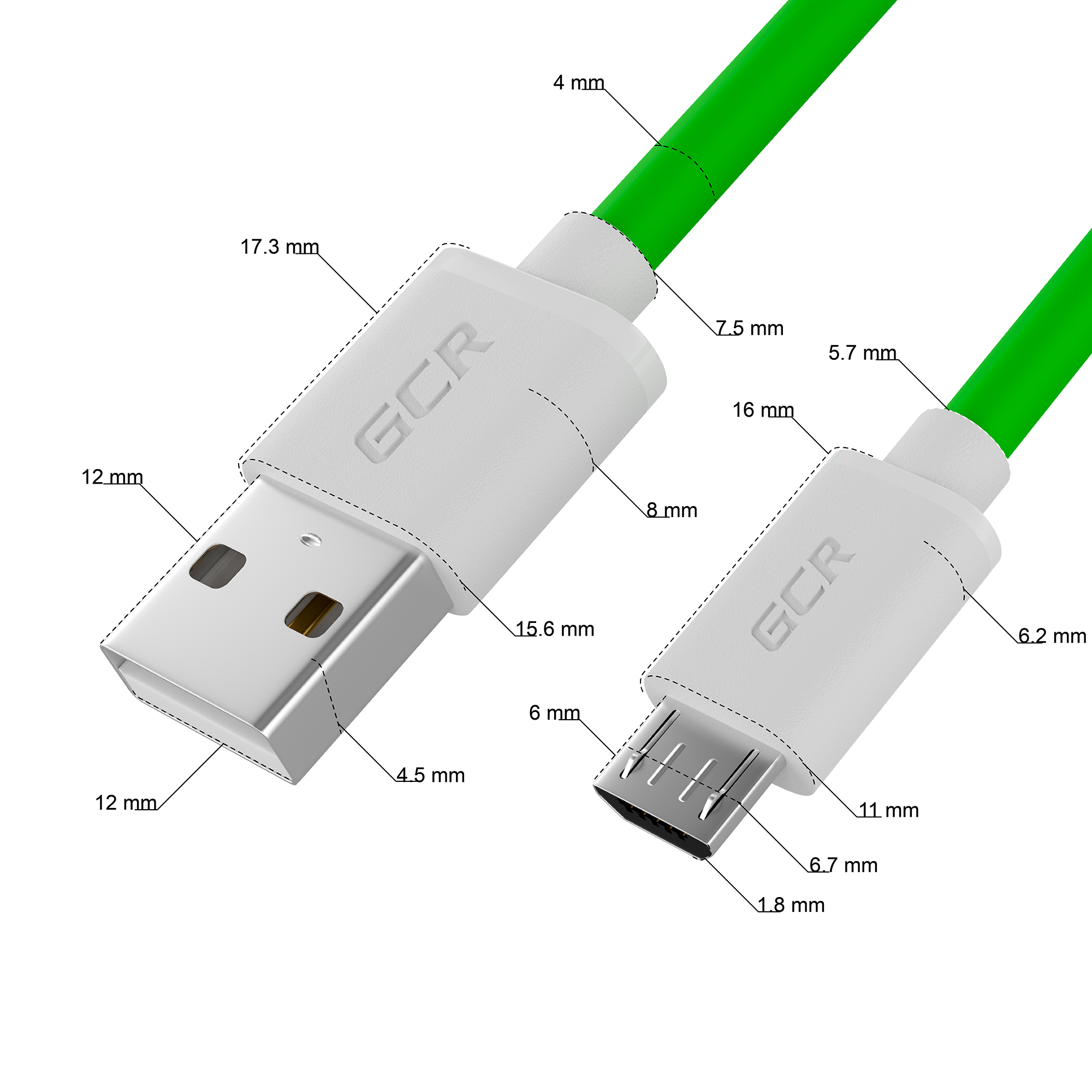Кабель MicroUSB Quick Charge 3.0 28/22 AWG