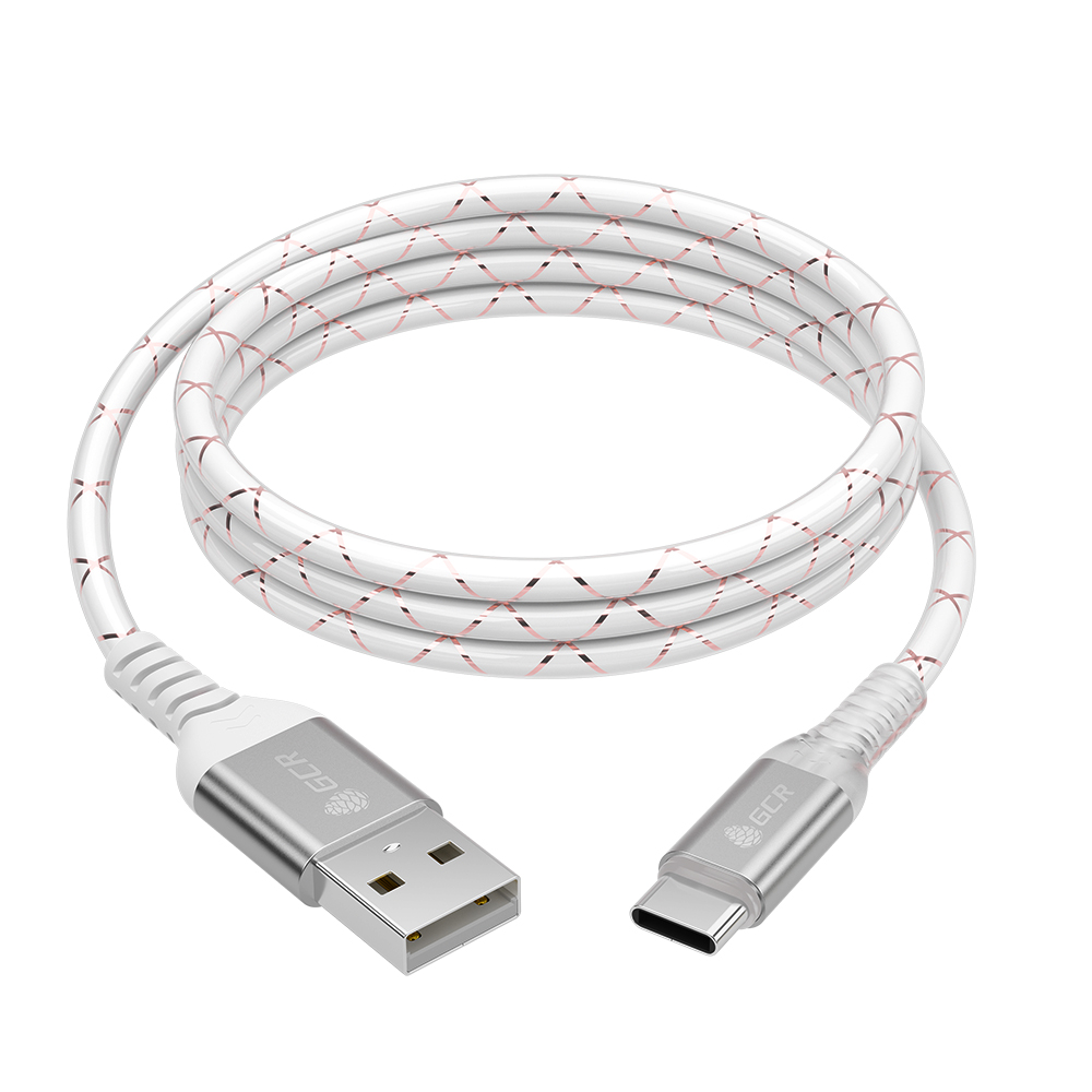 Кабель TypeC LED быстрая зарядка AL корпус