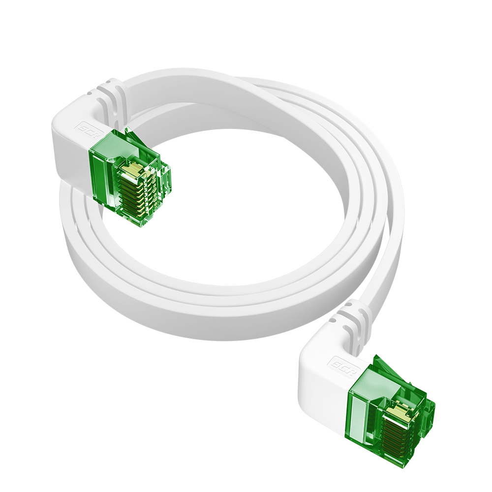 Патч-корд PROF плоский UTP медь кат.6 верхний/верхний угол ethernet high speed 10 Гбит/с RJ45 T568B