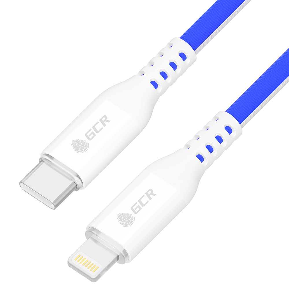 Кабель TypeC Lightning MFRi Power Delivery 18W текстильная защита ТРИКОЛОР Россия для iPhone
