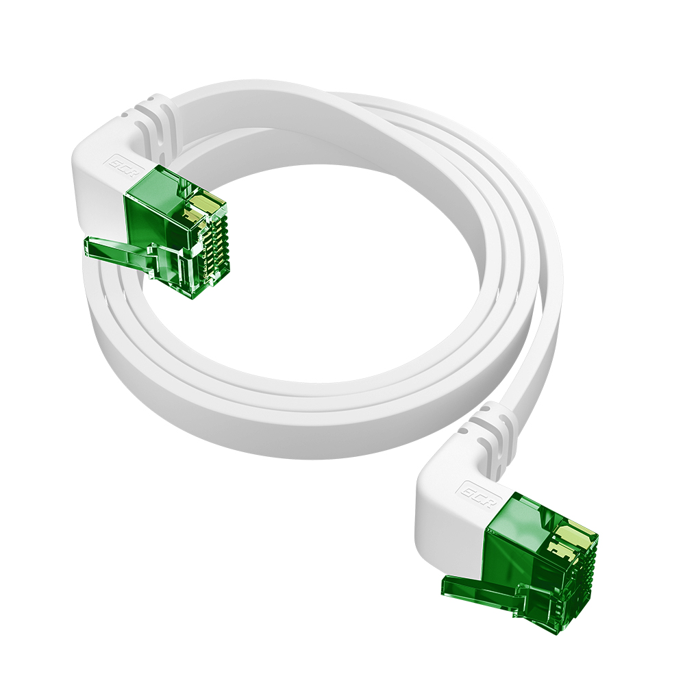 Патч-корд PROF плоский UTP медь кат.6 нижний/нижний угол ethernet high speed 10 Гбит/с RJ45 T568B