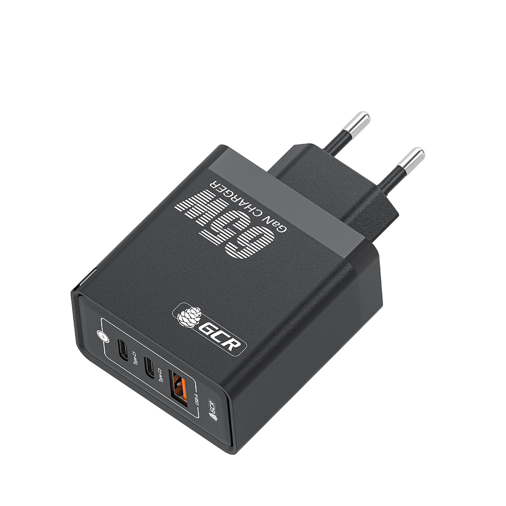 Сетевое зарядное устройство 3в1 GaNInfinity Charger 65W 1 USB QC + 2 Type-C PD