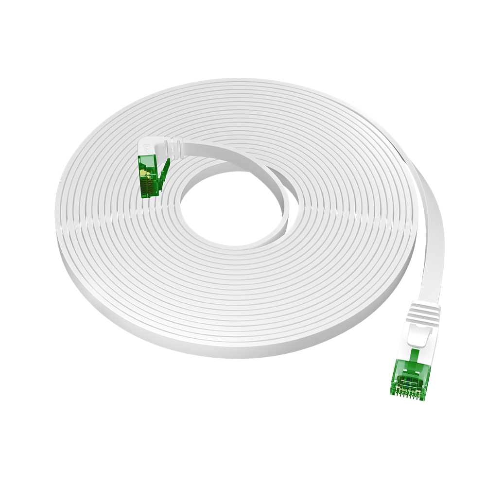 Патч-корд PROF плоский UTP медь кат.6 верхний угол ethernet high speed 10 Гбит/с RJ45 T568B