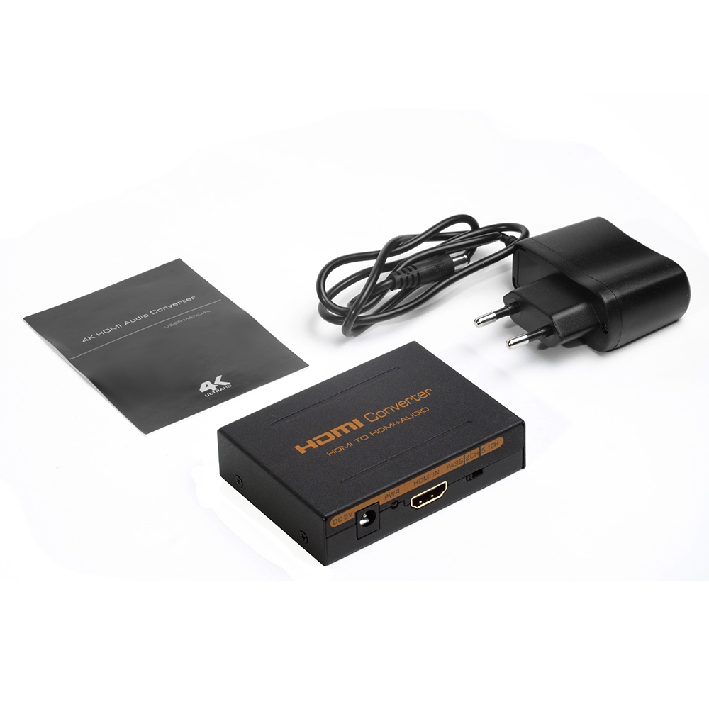 HDMI Конвертер Greenline, с разделением звука Toslink + FL/FR , 4K 30Hz
