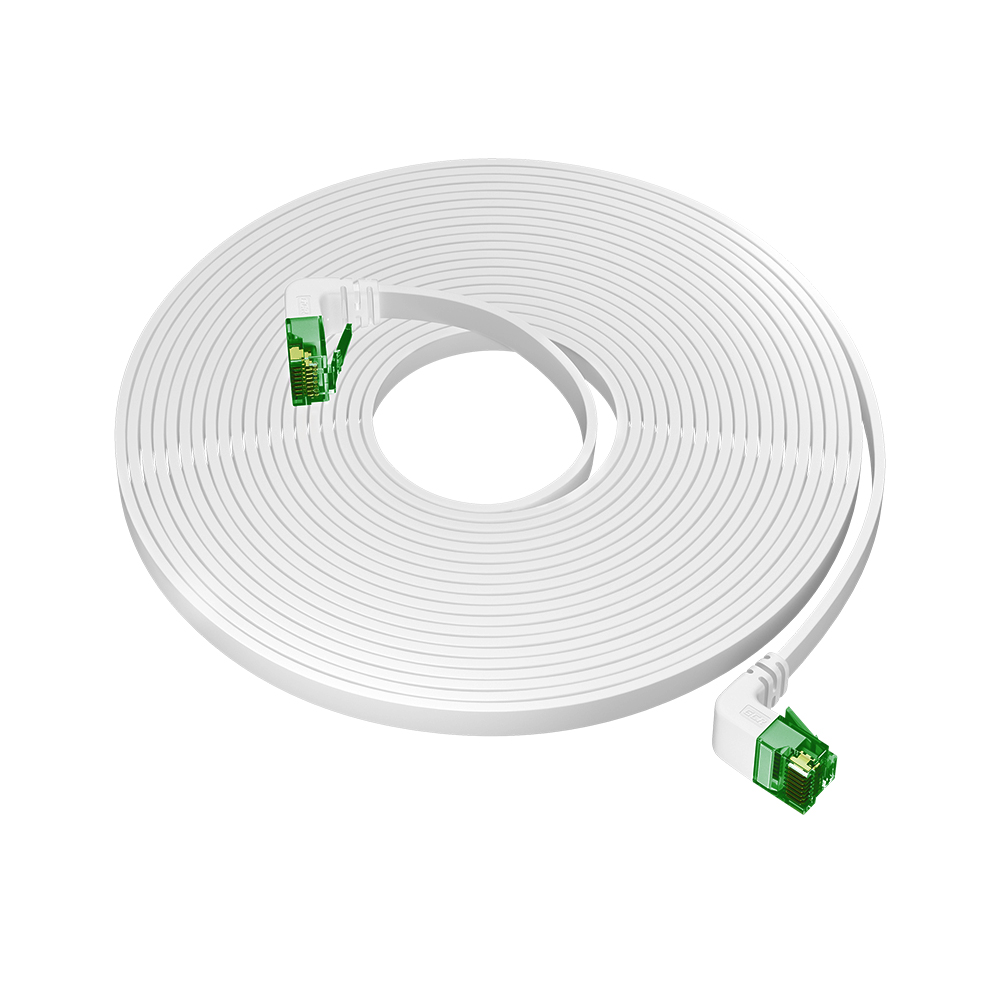 Патч-корд PROF плоский UTP медь кат.6 верхний/верхний угол ethernet high speed 10 Гбит/с RJ45 T568B