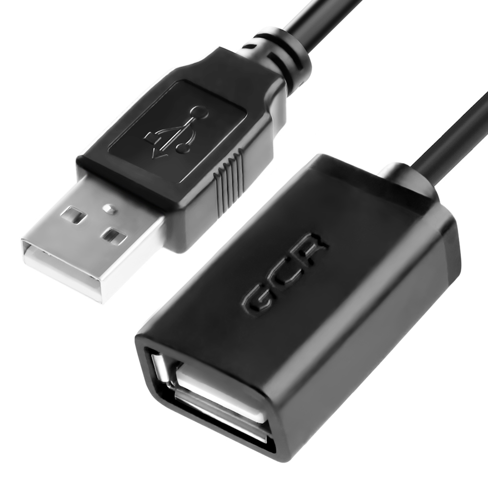 Удлинитель USB 2.0  AM / AF литой
