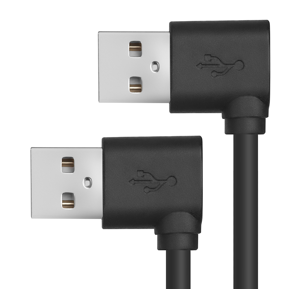Кабель USB 2.0 AM угловой левый /AM угловой левый