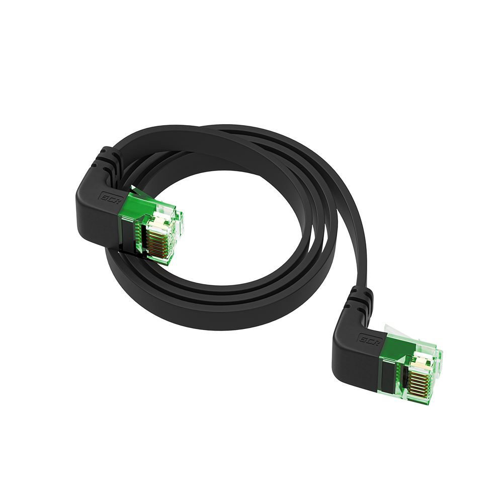 Патч-корд PROF плоский UTP медь кат.6 верхний/верхний угол ethernet high speed 10 Гбит/с RJ45 T568B