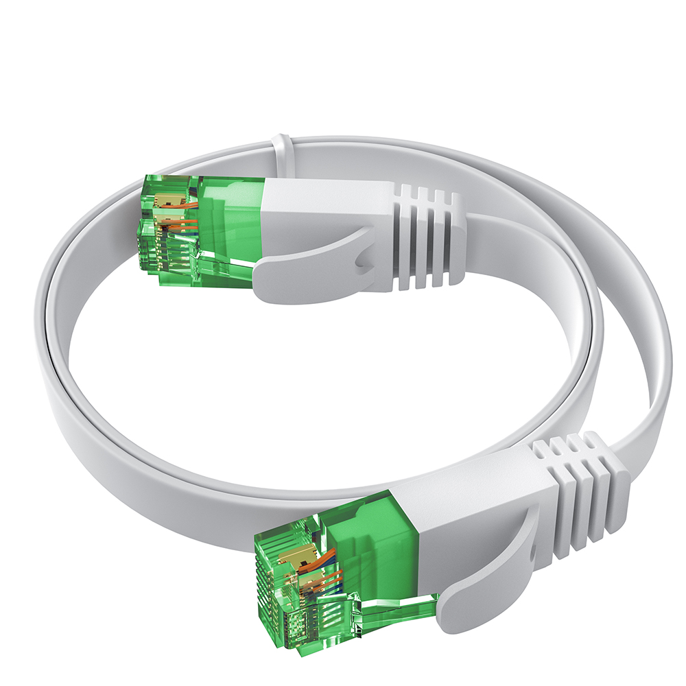 Патч-корд PROF плоский UTP медь кат.6, T568B