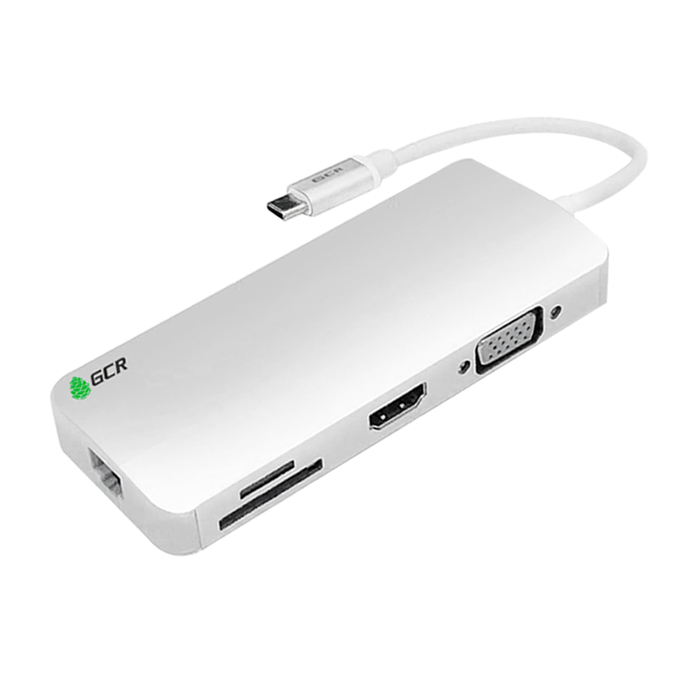 Док-станция TypeC 10 в 1 / 8 в 1 на HDMI + VGA + RJ45 + USB 3.0 (USB 3.2 Gen 1) + SD/MicroSD + TypeC PD + Audio