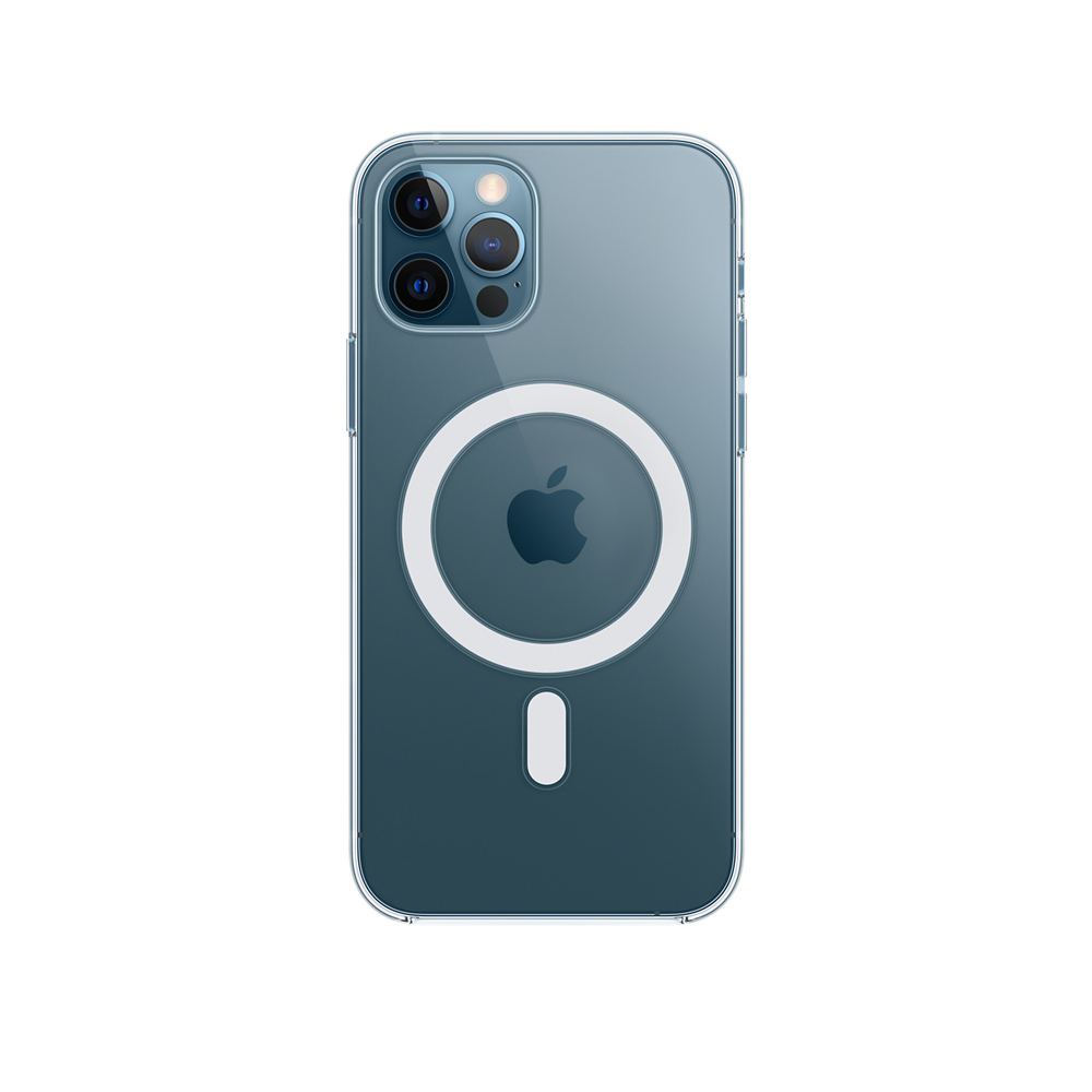 Магнитный прозрачный чехол для iPhone с поддержкой беспроводной зарядки MagSafe силикон