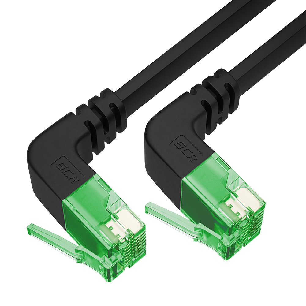 Патч-корд PROF плоский UTP медь кат.6 нижний/нижний угол ethernet high speed 10 Гбит/с RJ45 T568B