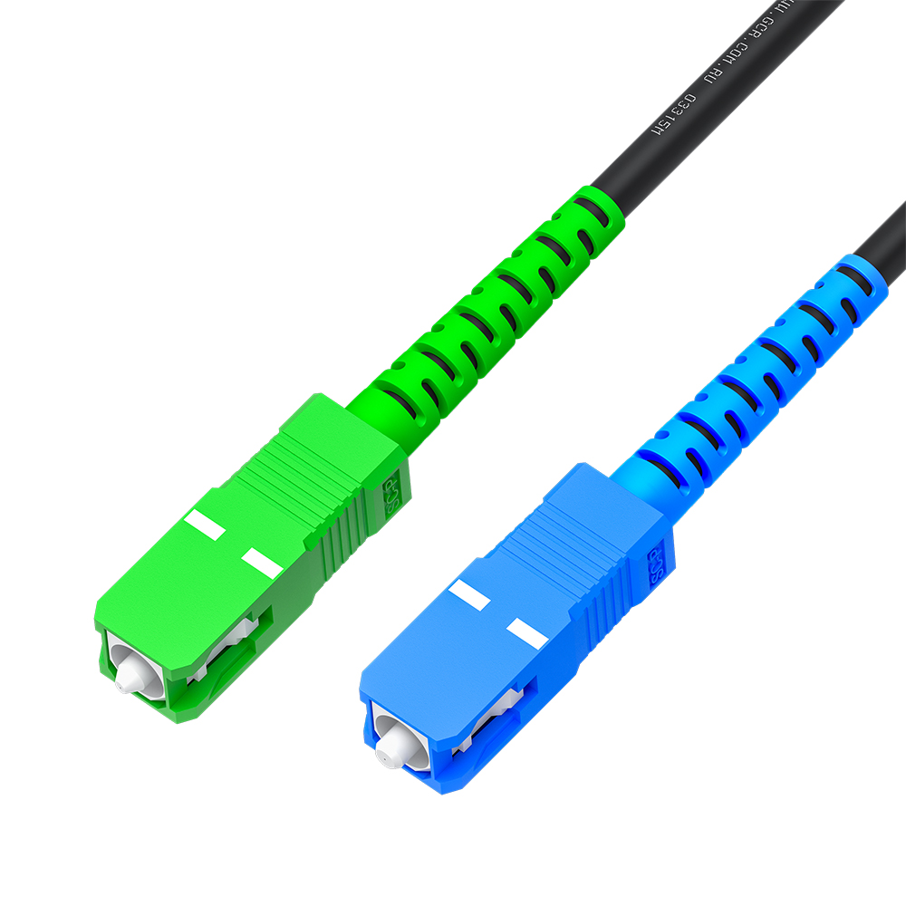 Патч-корд оптический переходной SC/APC - SC/UPC SM Simplex одномодовый 9/125 LSZH