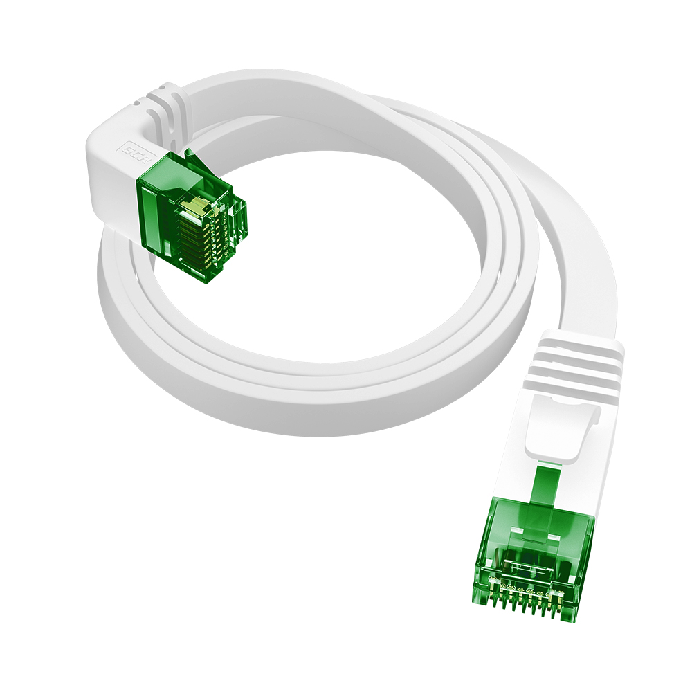 Патч-корд PROF плоский UTP медь кат.6 верхний угол ethernet high speed 10 Гбит/с RJ45 T568B