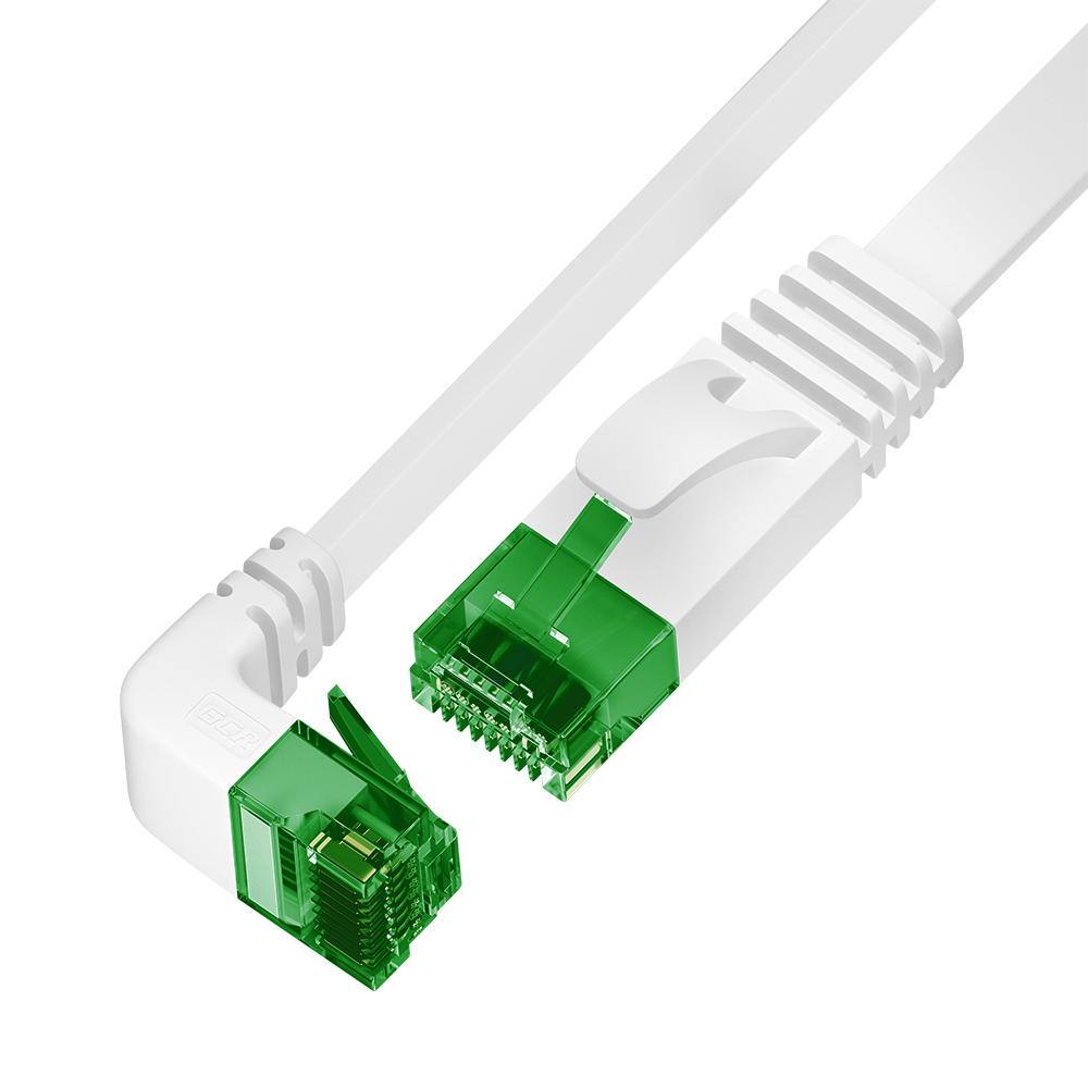 Патч-корд PROF плоский UTP медь кат.6 верхний угол ethernet high speed 10 Гбит/с RJ45 T568B