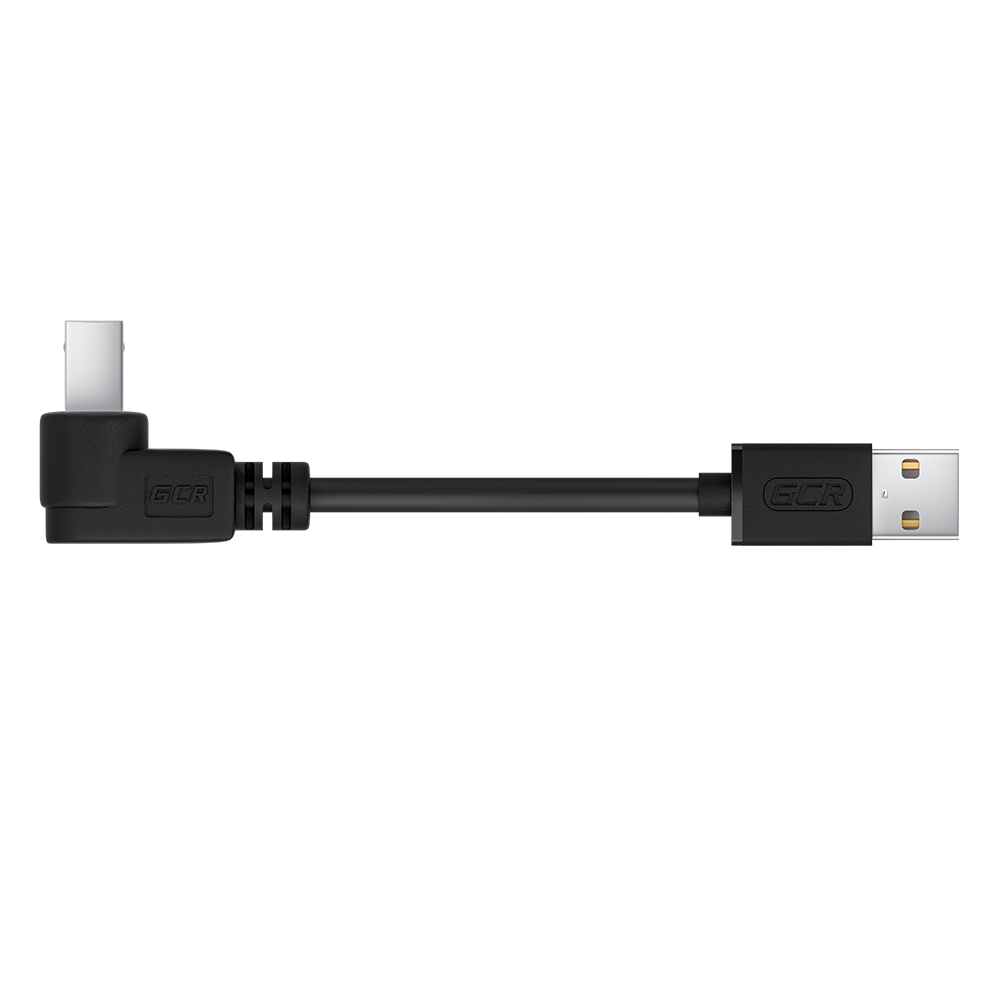 Кабель USB 2.0  AM/BM угловой правый