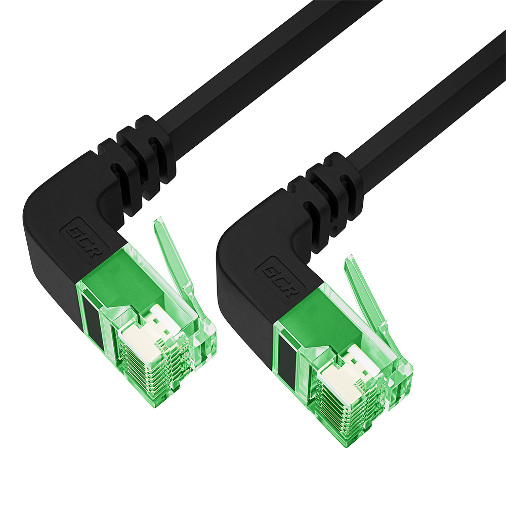 Патч-корд PROF плоский UTP медь кат.6 верхний/верхний угол ethernet high speed 10 Гбит/с RJ45 T568B