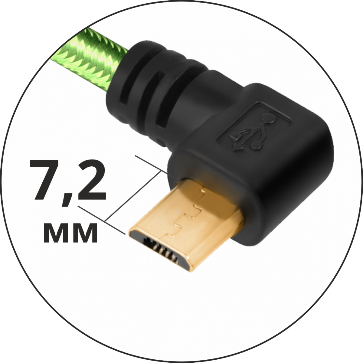 GCR кабель Micro B для быстрой зарядки смартфона 